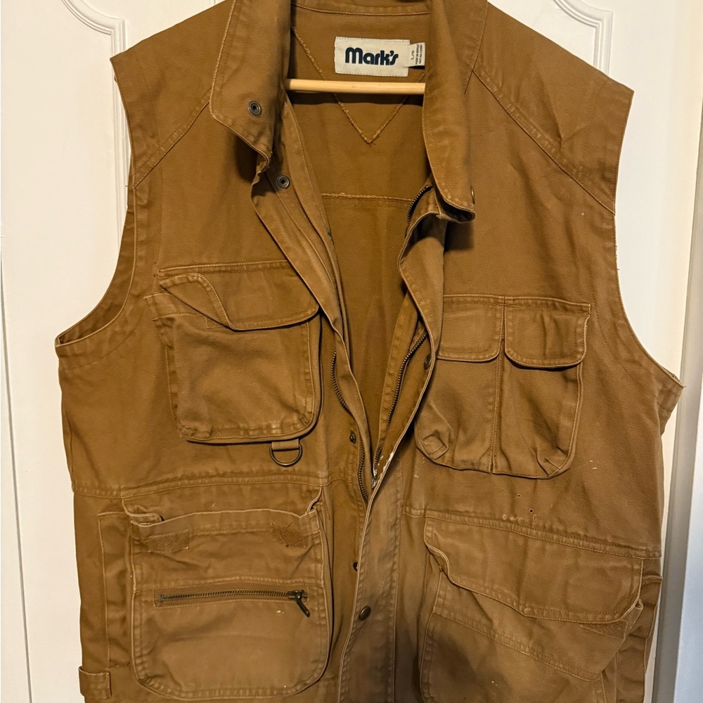 mark’s workwear Tan canvas Men's Utility Vest